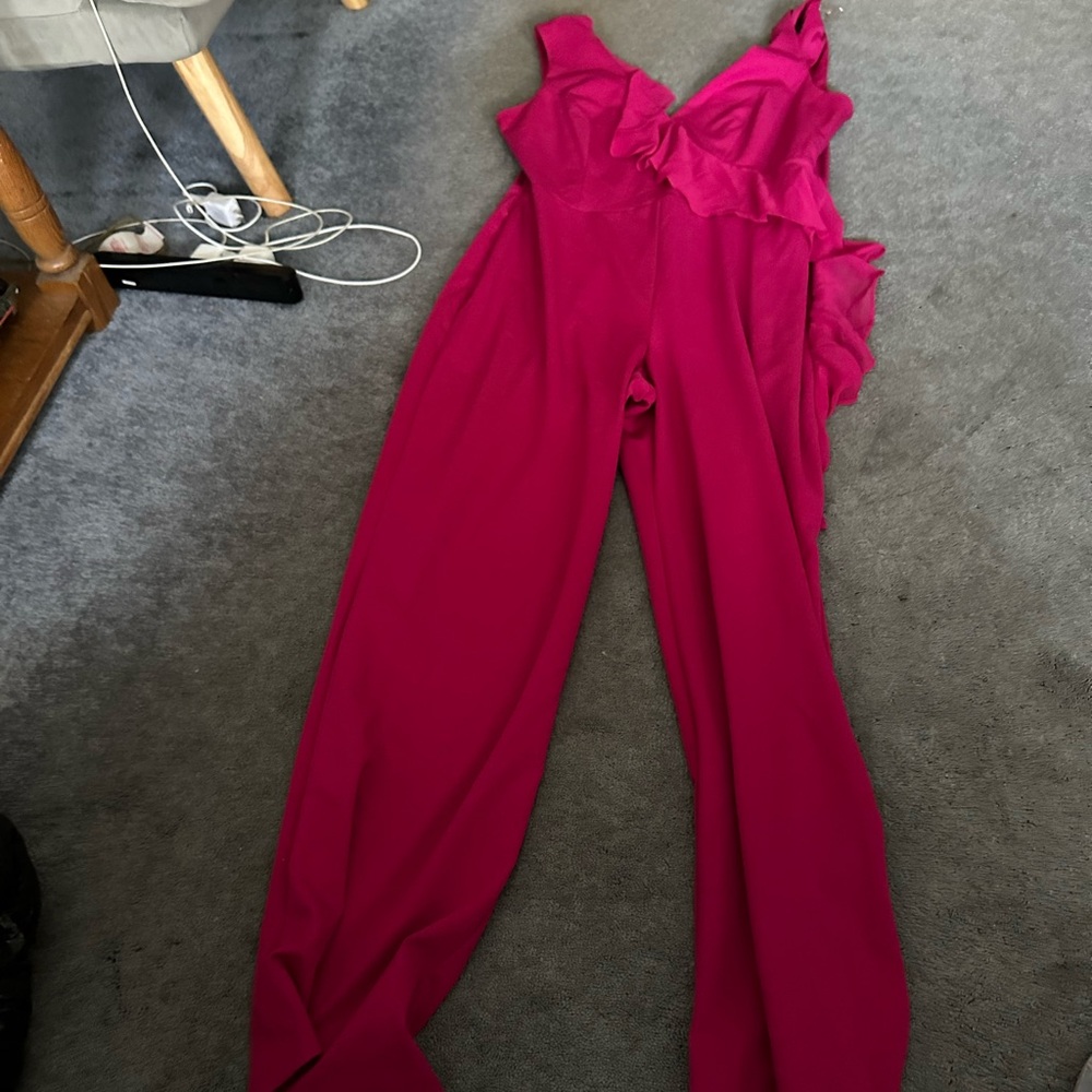Pink Jumpsuit XL with ruffles